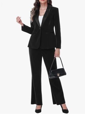Classic Black Women's Suit Blazer and Trousers - NWT - Amazon Brand